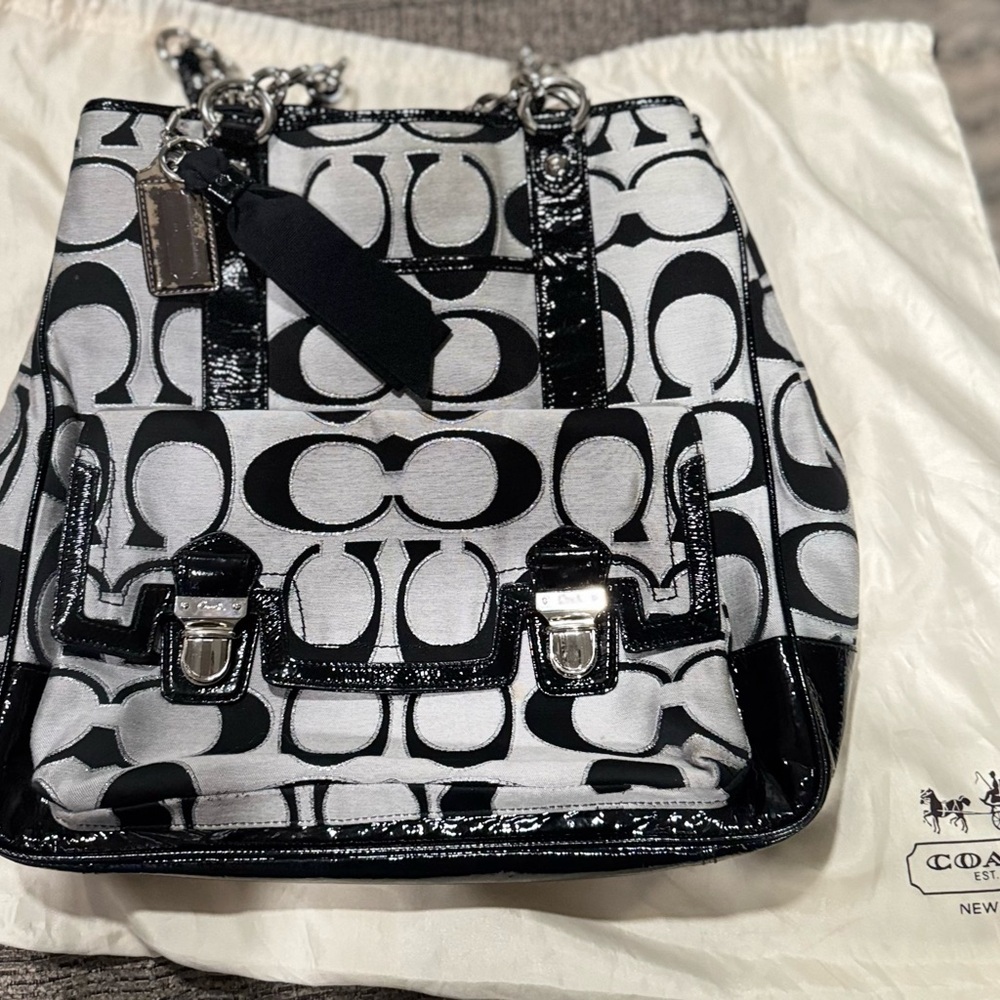 Coach Black and White Women's Bag